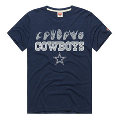 Dallas Cowboys Homage Unisex NFL ASL Collection by Love Sign Tri-Blend T-Shirt | NFL Discount