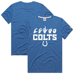 Indianapolis Colts Homage Unisex NFL ASL Collection by Love Sign Tri-Blend T-Shirt | NFL On sale