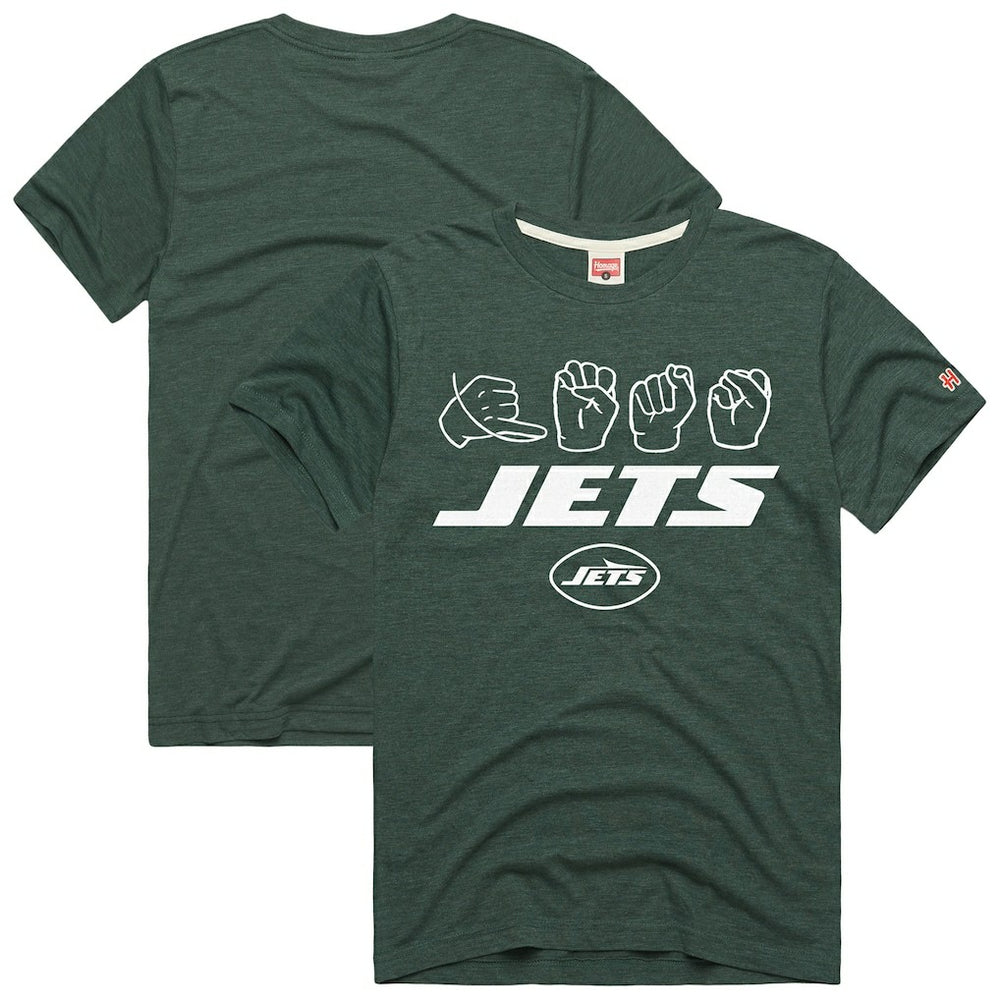 New York Jets Homage Unisex NFL ASL Collection by Love Sign Tri-Blend T-Shirt | NFL Near me