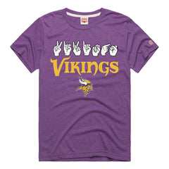 Minnesota Vikings Homage Unisex NFL ASL Collection by Love Sign Tri-Blend T-Shirt | NFL Sale