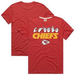 Kansas City Chiefs Homage Unisex NFL ASL Collection by Love Sign Tri-Blend T-Shirt | NFL Online