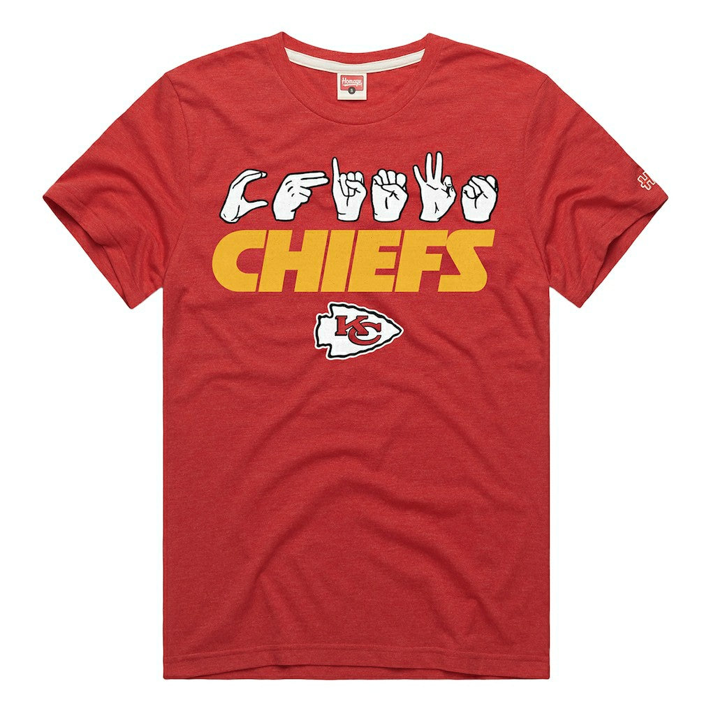 Kansas City Chiefs Homage Unisex NFL ASL Collection by Love Sign Tri-Blend T-Shirt | NFL Online