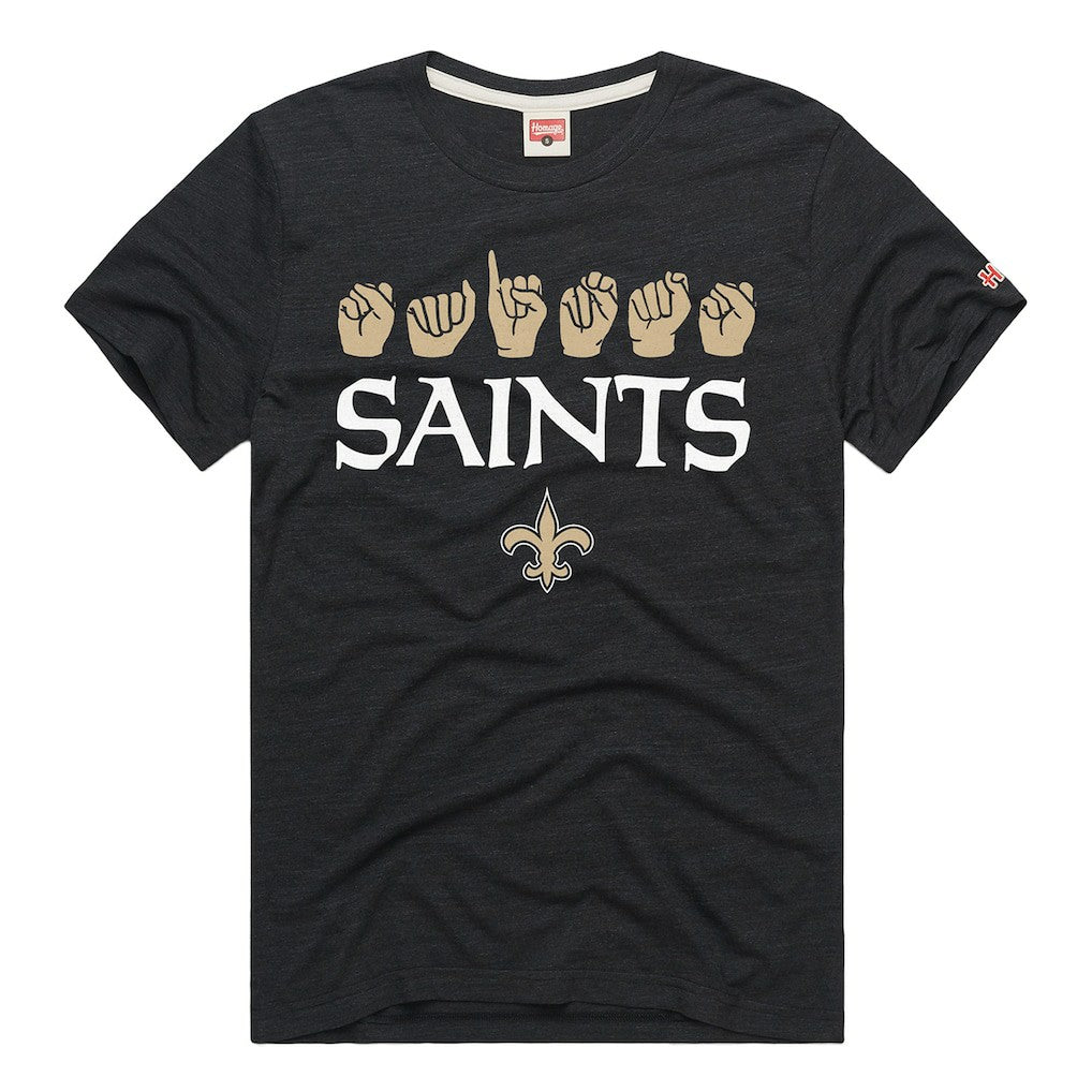 New Orleans Saints Homage Unisex NFL ASL Collection by Love Sign Tri-Blend T-Shirt | NFL New