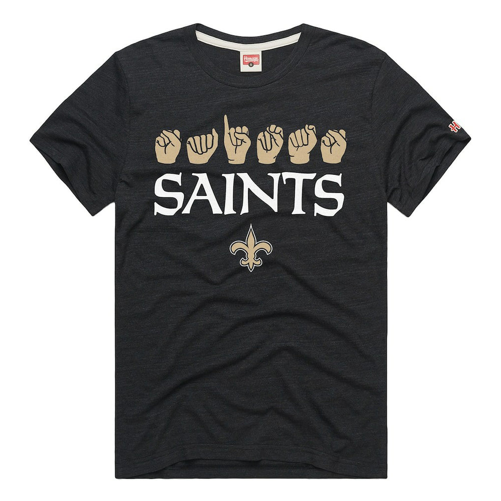 New Orleans Saints Homage Unisex NFL ASL Collection by Love Sign Tri-Blend T-Shirt | NFL New