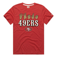 San Francisco 49ers Homage Unisex NFL ASL Collection by Love Sign Tri-Blend T-Shirt | NFL Near me