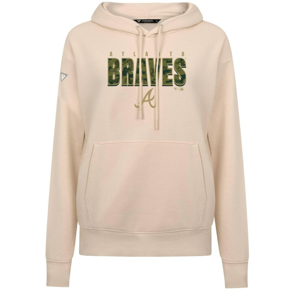 Atlanta Braves Levelwear Women's Adorn Protect W Pullover Hoodie - MLB Hoodies