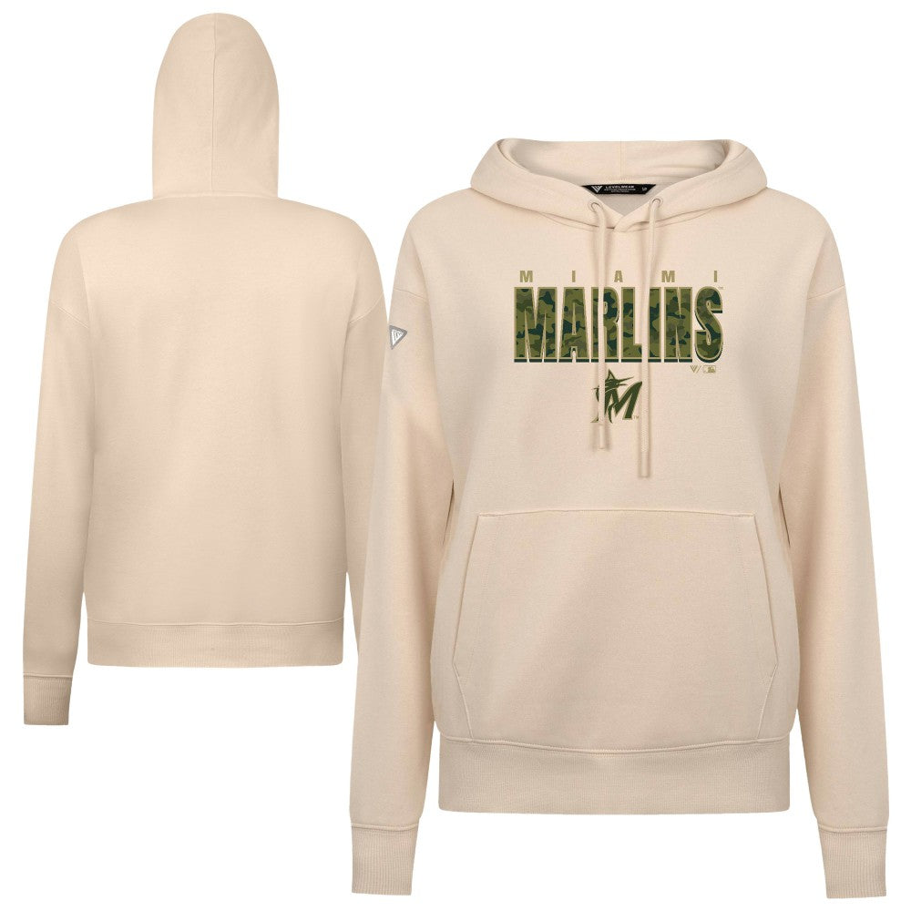 Miami Marlins Levelwear Women's Adorn Protect W Pullover Hoodie - MLB Hoodies