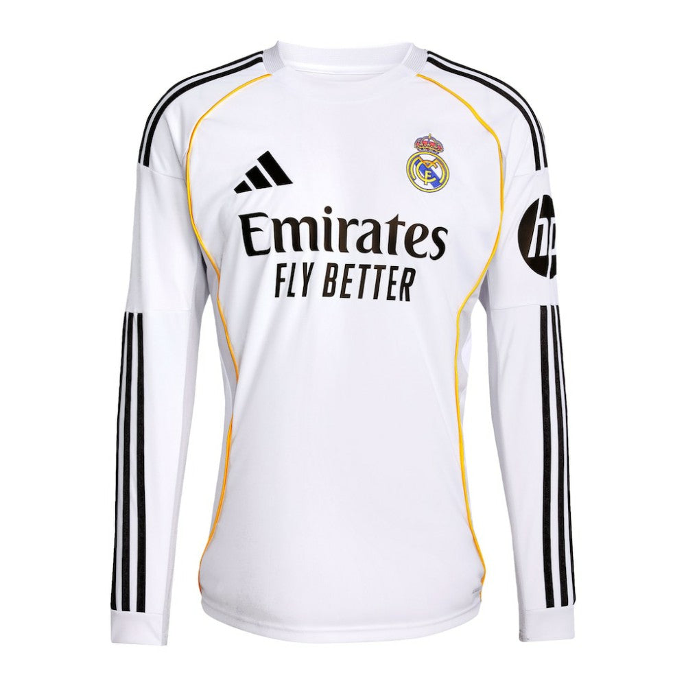 Federico Valverde Real Madrid 2025/26 Home Replica Long Sleeve Jersey