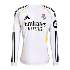 Federico Valverde Real Madrid 2025/26 Home Replica Long Sleeve Jersey