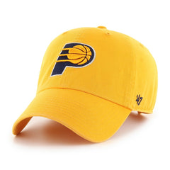 Gold Indiana Pacers '47 Core Logo Clean Up Adjustable Hat | NBA