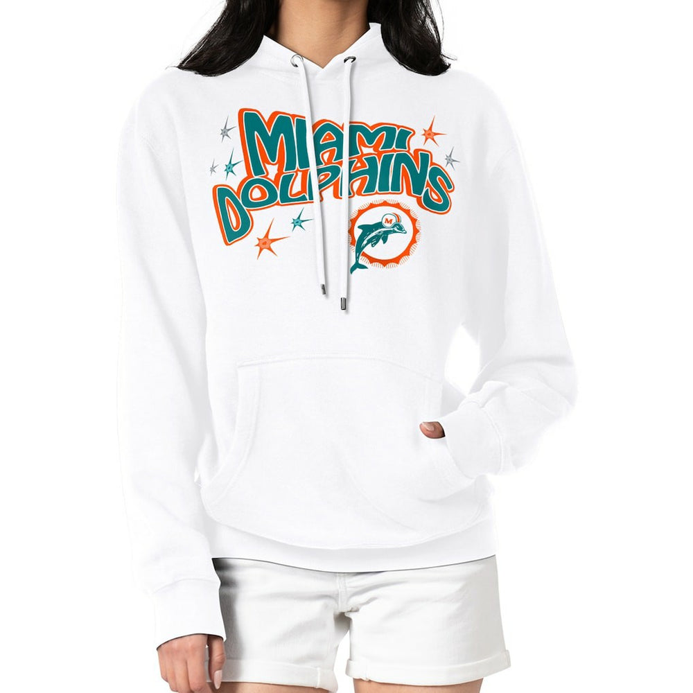 Miami Dolphins Starter Women's Fireworks Fleece Pullover Hoodie | NFL New