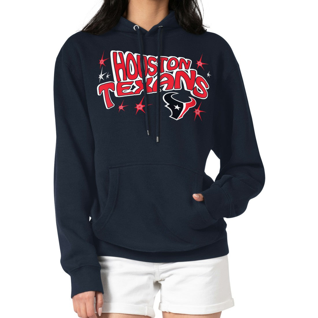 Houston Texans Starter Women's Fireworks Fleece Pullover Hoodie | NFL Discount