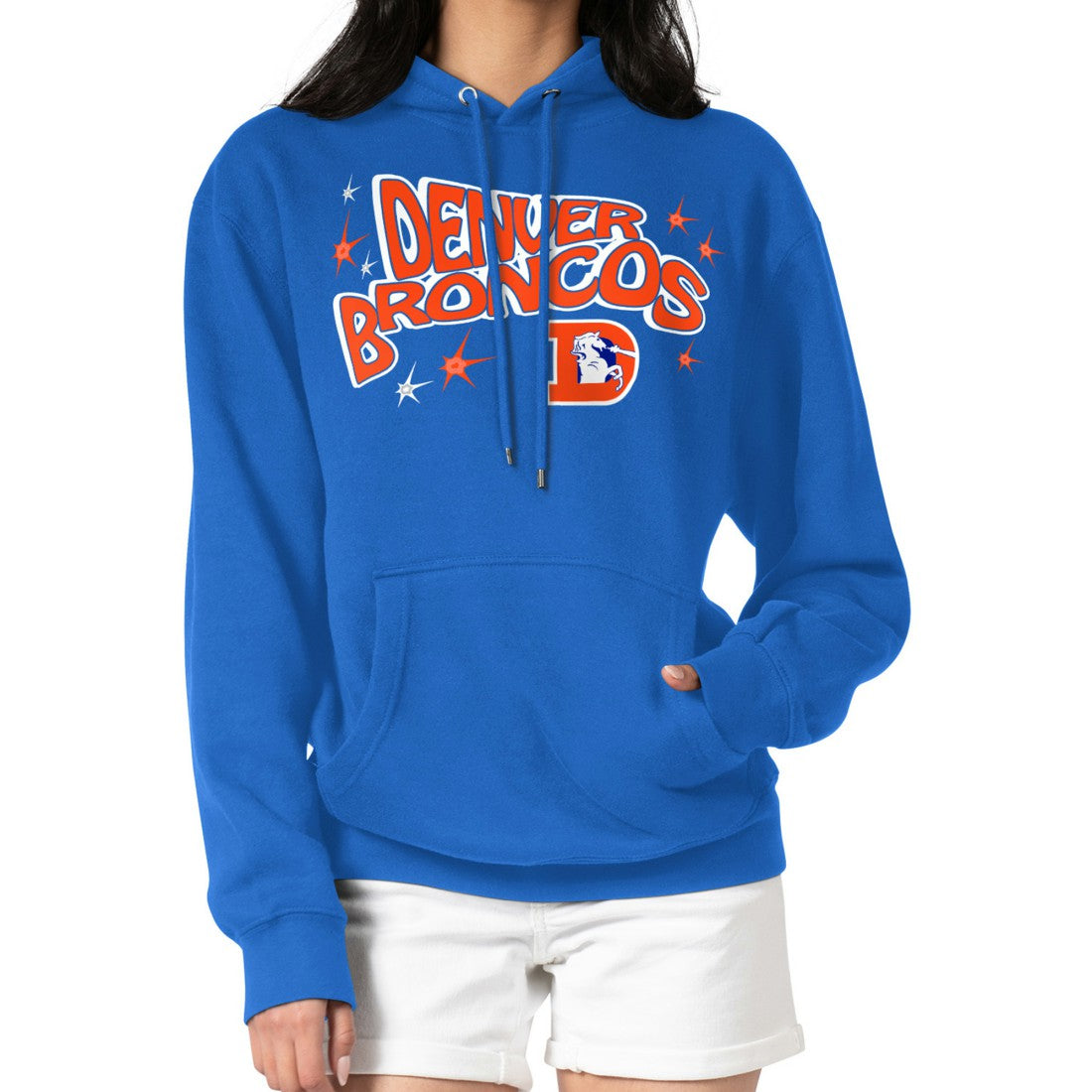 Denver Broncos Starter Women's Fireworks Fleece Pullover Hoodie | NFL Hot