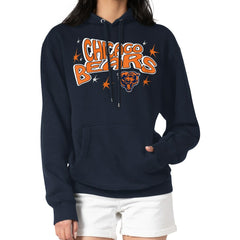 Chicago Bears Starter Women's Fireworks Fleece Pullover Hoodie | NFL Sale