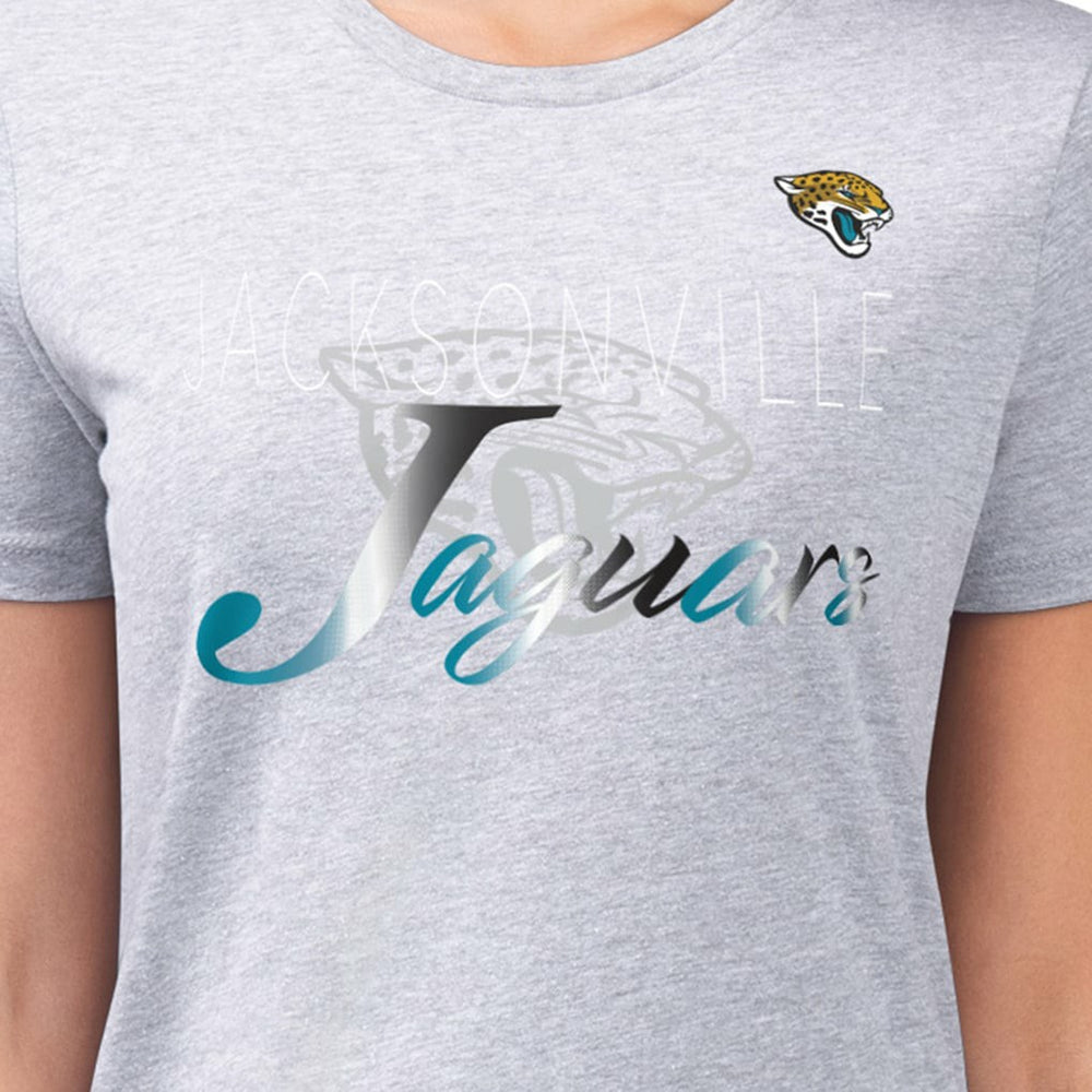 Jacksonville Jaguars G-III 4Her by Carl Banks Women's Super-Slim Fit Lightweight Shadow Logo T-Shirt | NFL Sale