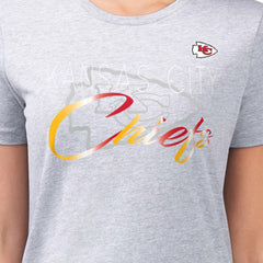 Kansas City Chiefs G-III 4Her by Carl Banks Women's Super-Slim Fit Lightweight Shadow Logo T-Shirt | NFL Outlet