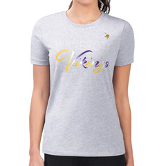 Minnesota Vikings G-III 4Her by Carl Banks Women's Super-Slim Fit Lightweight Shadow Logo T-Shirt | NFL Sale