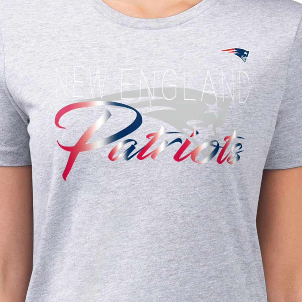 New England Patriots G-III 4Her by Carl Banks Women's Super-Slim Fit Lightweight Shadow Logo T-Shirt | NFL Outlet