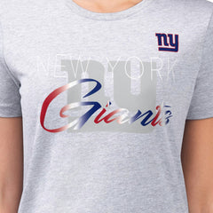 New York Giants G-III 4Her by Carl Banks Women's Super-Slim Fit Lightweight Shadow Logo T-Shirt | NFL Hot