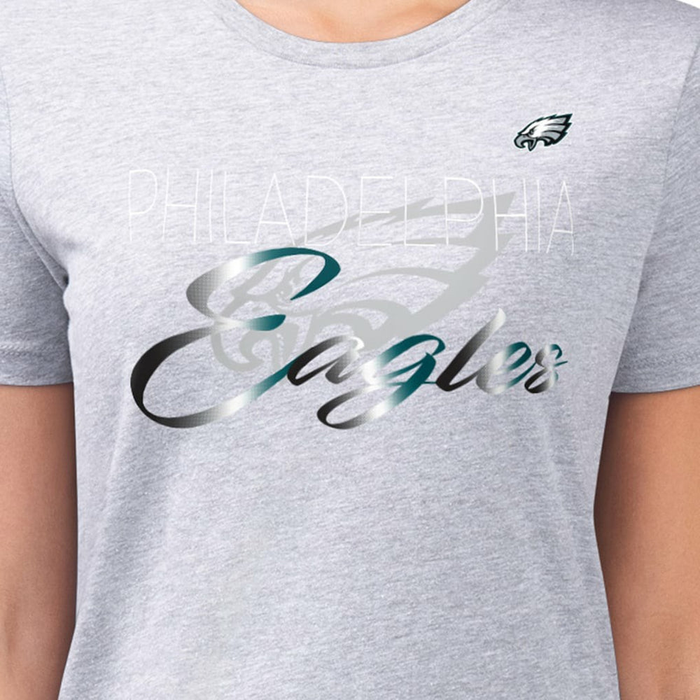 Philadelphia Eagles G-III 4Her by Carl Banks Women's Super-Slim Fit Lightweight Shadow Logo T-Shirt | NFL Hot