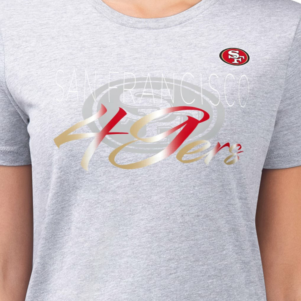 San Francisco 49ers G-III 4Her by Carl Banks Women's Super-Slim Fit Lightweight Shadow Logo T-Shirt | NFL On sale