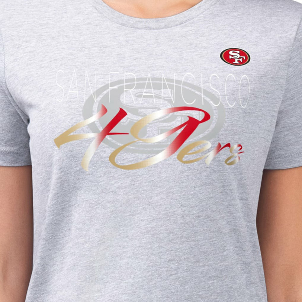 San Francisco 49ers G-III 4Her by Carl Banks Women's Super-Slim Fit Lightweight Shadow Logo T-Shirt | NFL On sale
