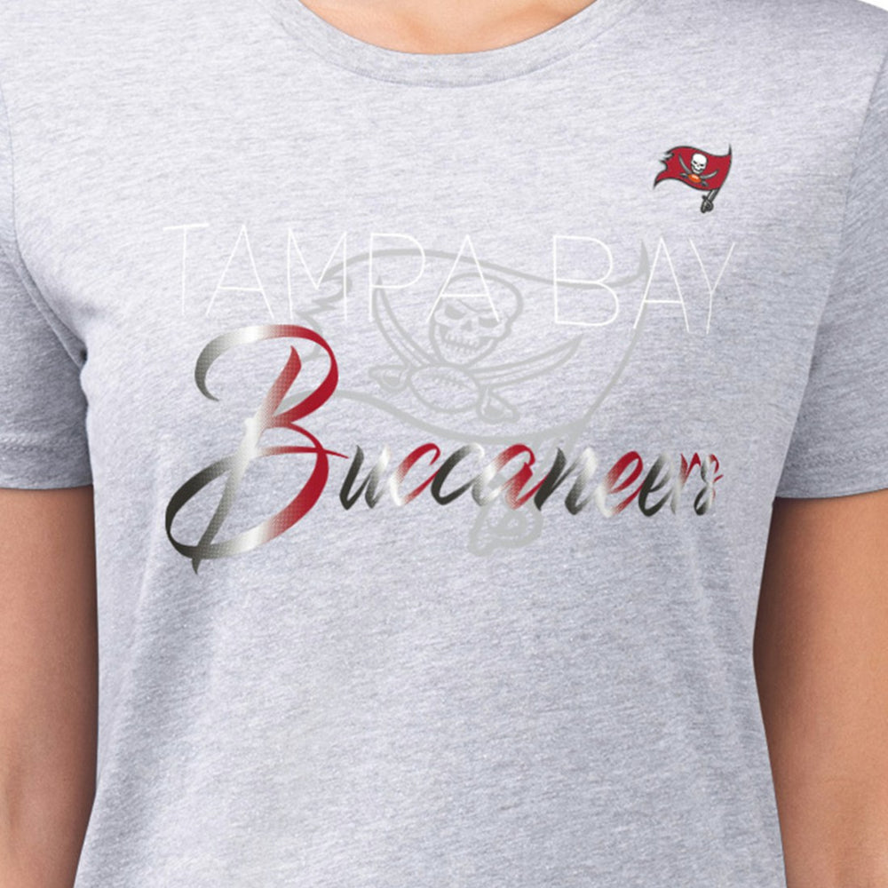 Tampa Bay Buccaneers G-III 4Her by Carl Banks Women's Super-Slim Fit Lightweight Shadow Logo T-Shirt | NFL Discount