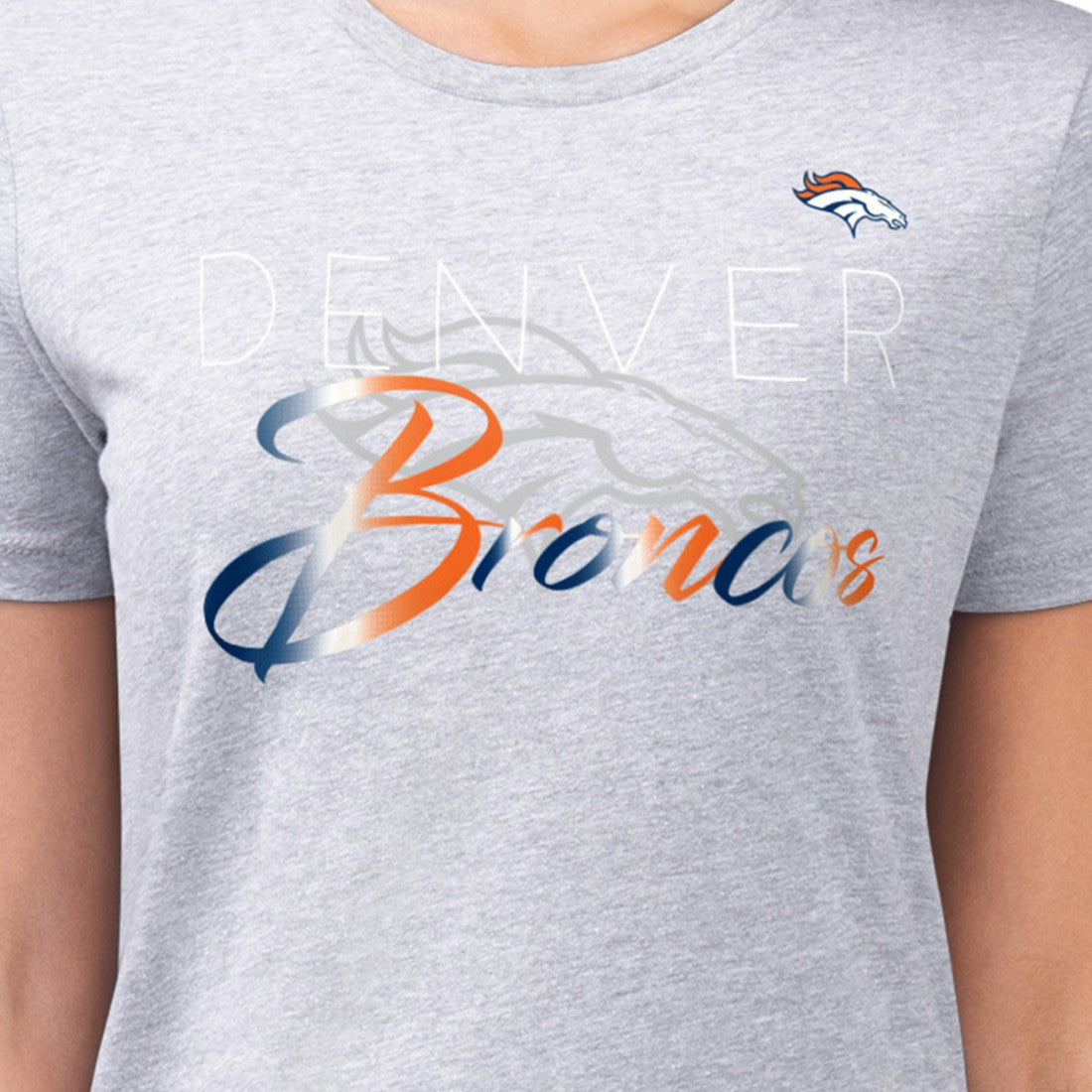 Denver Broncos G-III 4Her by Carl Banks Women's Super-Slim Fit Lightweight Shadow Logo T-Shirt | NFL Near me