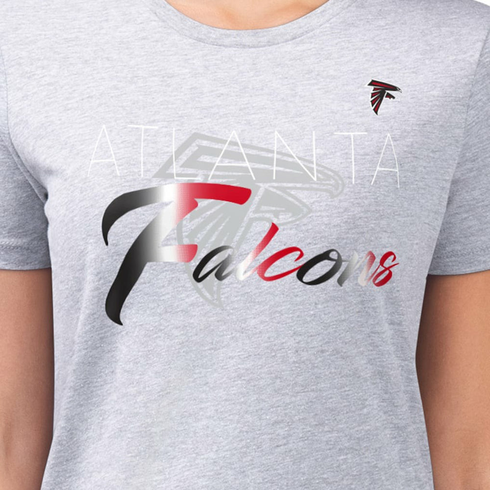 Atlanta Falcons G-III 4Her by Carl Banks Women's Super-Slim Fit Lightweight Shadow Logo T-Shirt | NFL Hot