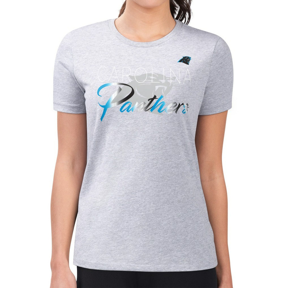 Carolina Panthers G-III 4Her by Carl Banks Women's Super-Slim Fit Lightweight Shadow Logo T-Shirt | NFL Online