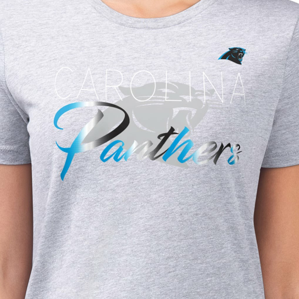 Carolina Panthers G-III 4Her by Carl Banks Women's Super-Slim Fit Lightweight Shadow Logo T-Shirt | NFL Online