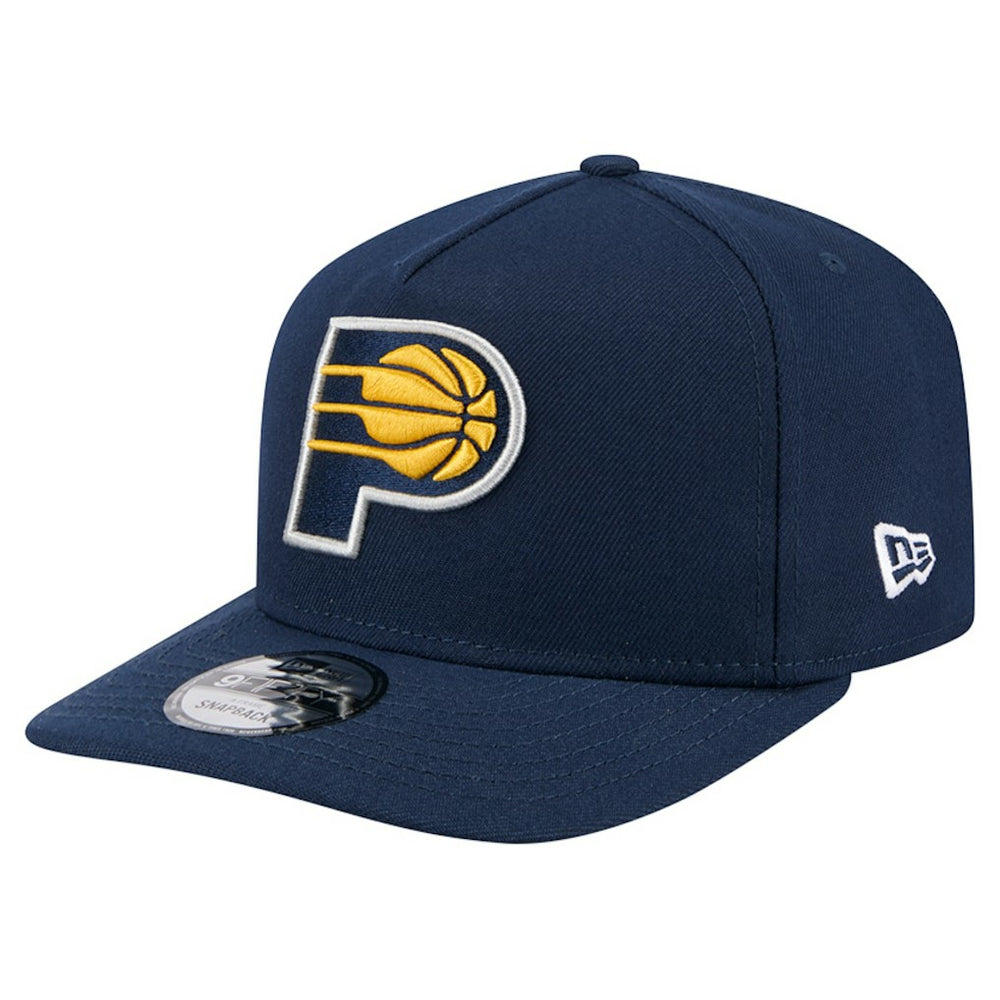 Navy Indiana Pacers Core Logo A-Frame 9FIFTY Snapback Hat | NBA