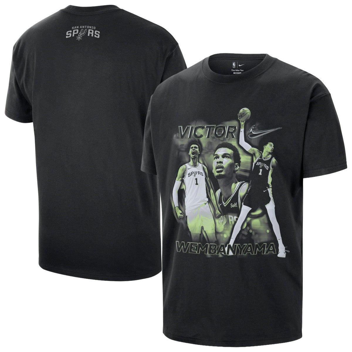 Black Victor Wembanyama San Antonio Spurs Unisex Athlete T-Shirt | NBA