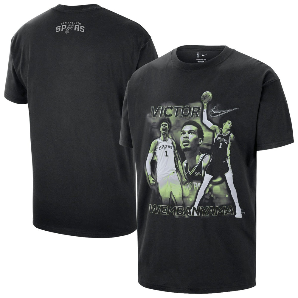 Black Victor Wembanyama San Antonio Spurs Unisex Athlete T-Shirt | NBA