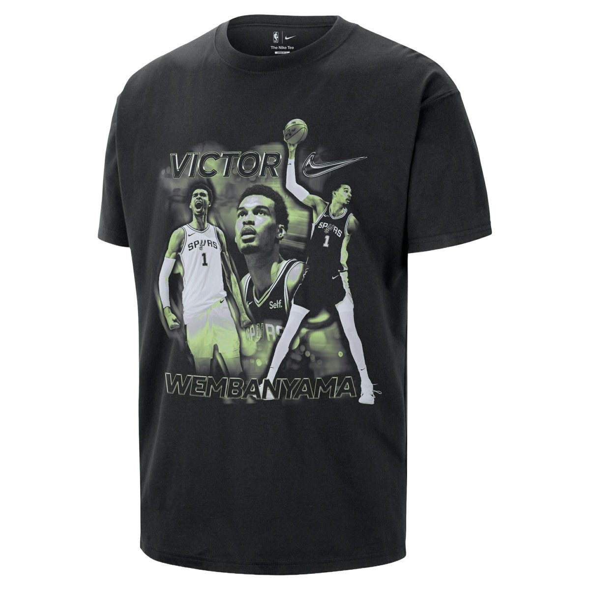 Black Victor Wembanyama San Antonio Spurs Unisex Athlete T-Shirt | NBA