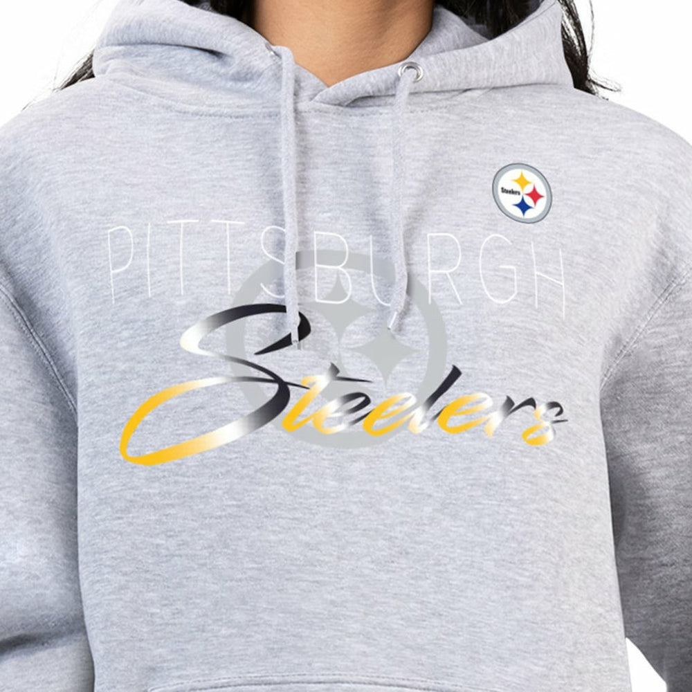 Pittsburgh Steelers G-III 4Her by Carl Banks Women's Shadow Logo Fleece Pullover Hoodie | NFL Outlet