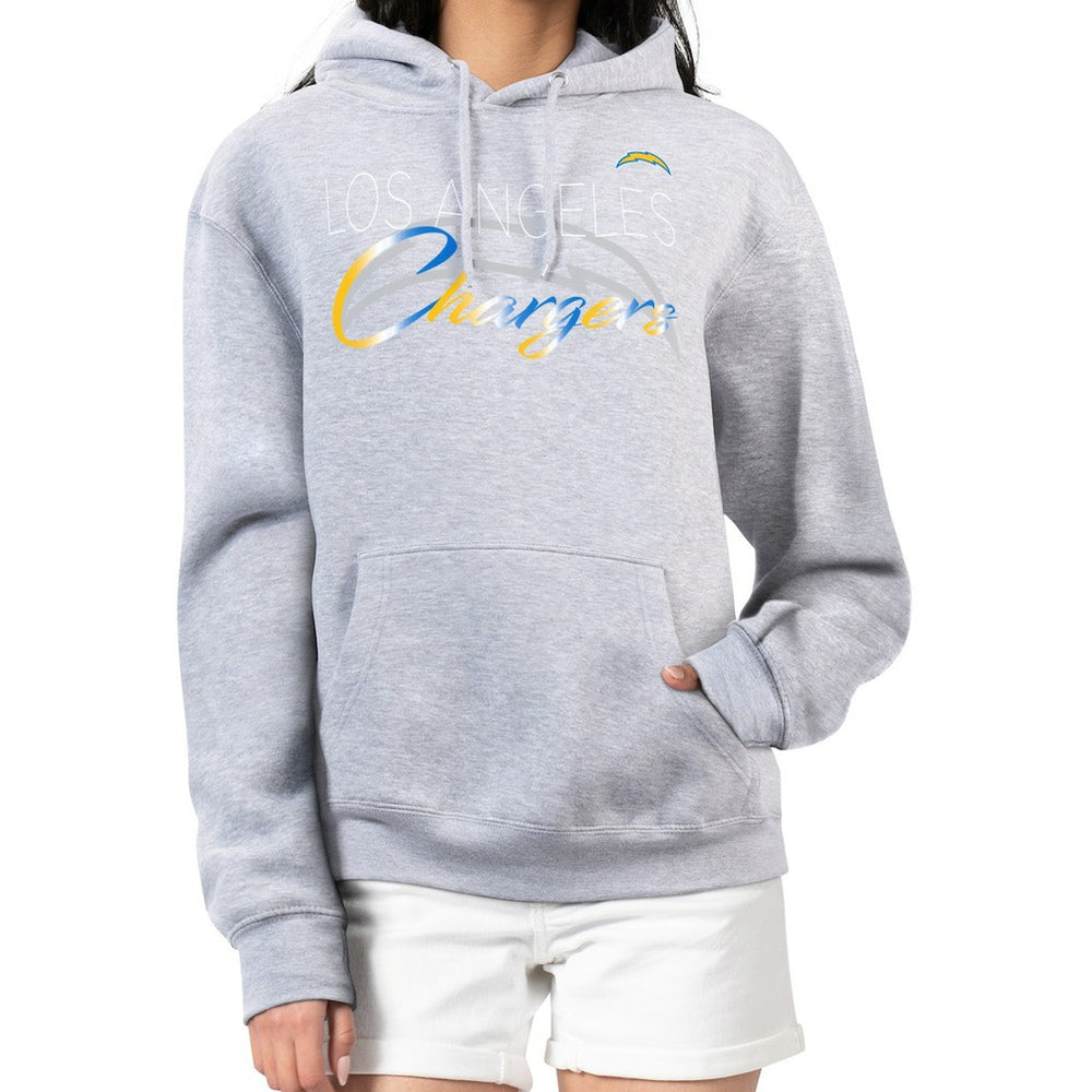 Los Angeles Chargers G-III 4Her by Carl Banks Women's Shadow Logo Fleece Pullover Hoodie | NFL Hot