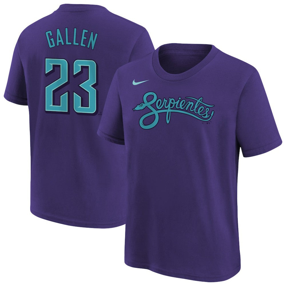 Zac Gallen Arizona Diamondbacks Nike Youth Fuse City Connect Name & Number T-Shirt - MLB T-shirts