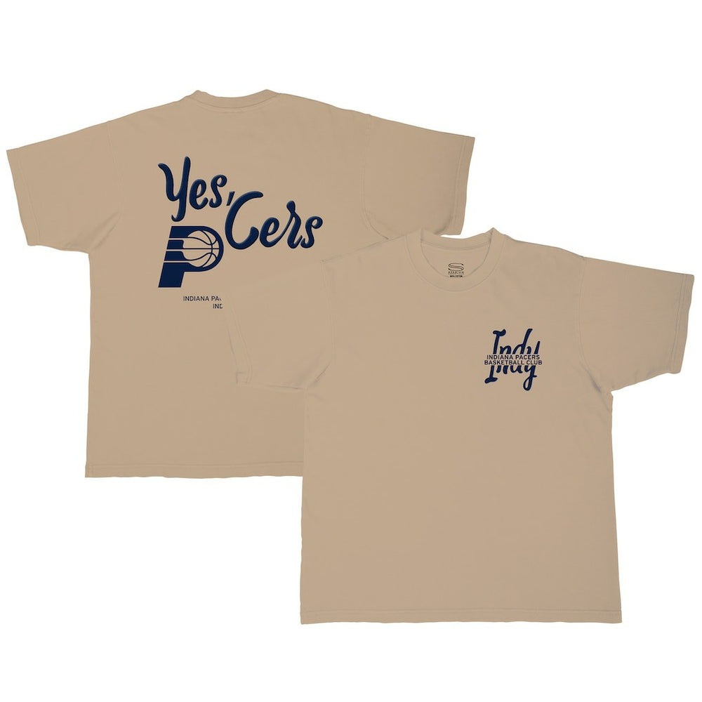 Tan Indiana Pacers Stadium Essentials Unisex Urban T-Shirt | NBA