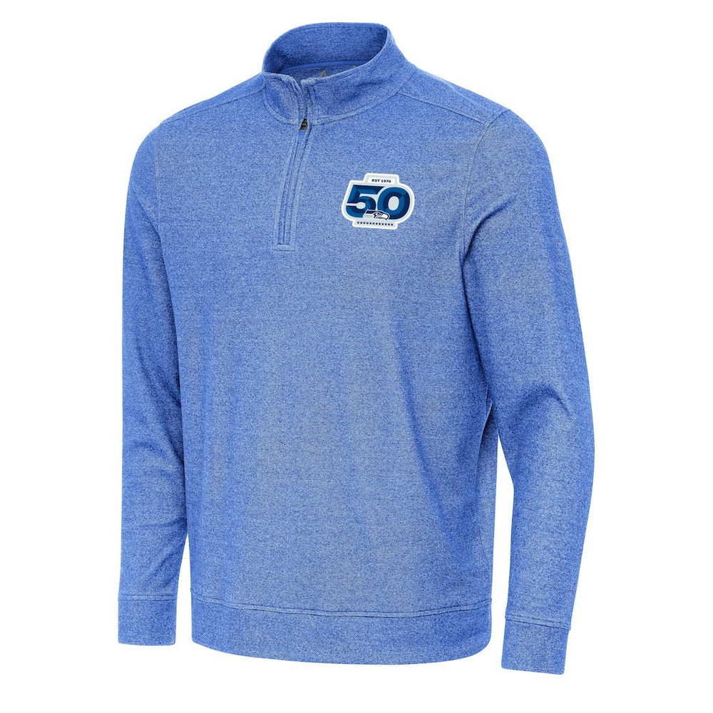 Seattle Seahawks Antigua 50th Season Subtle Quarter-Zip Pullover | NFL On sale