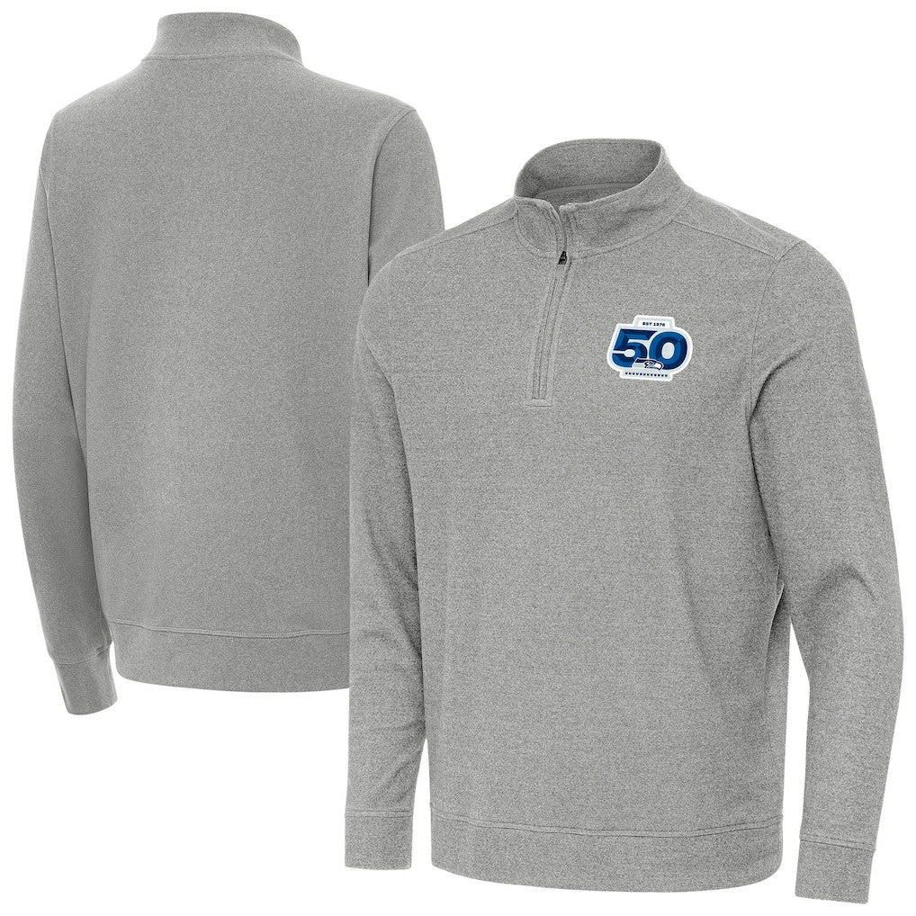 Seattle Seahawks Antigua 50th Season Subtle Quarter-Zip Pullover | NFL Near me