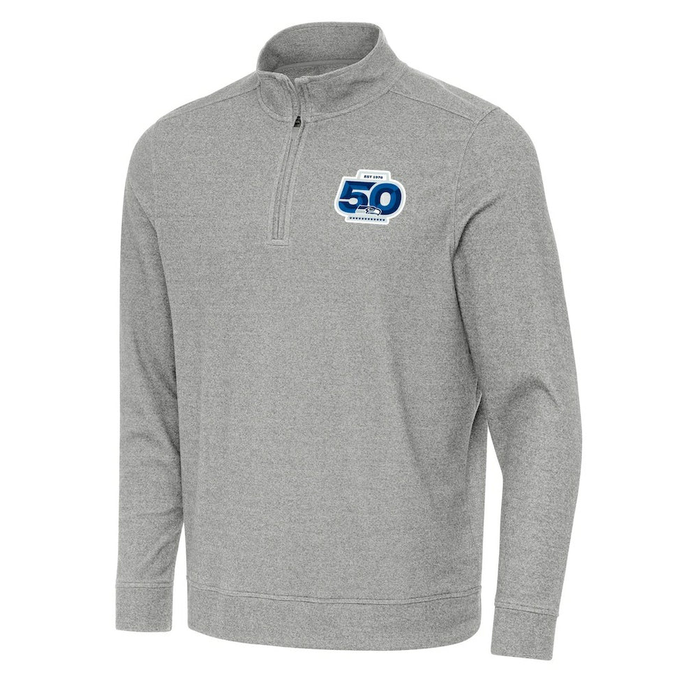 Seattle Seahawks Antigua 50th Season Subtle Quarter-Zip Pullover | NFL Near me