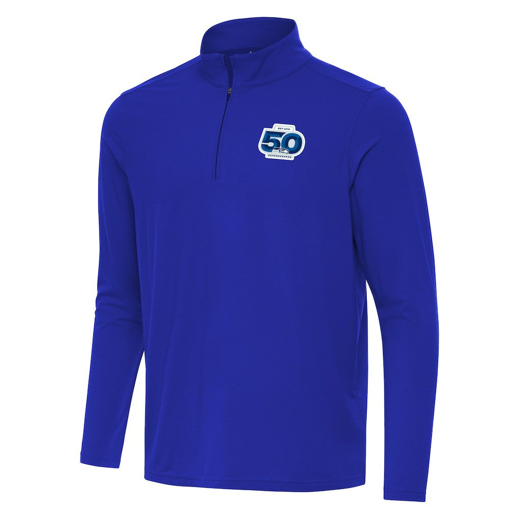 Seattle Seahawks Antigua 50th Season Intent Quarter-Zip Pullover | NFL Discount
