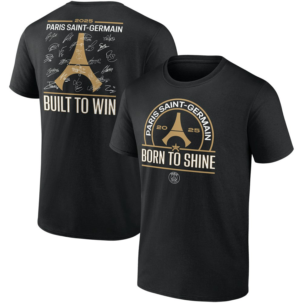 Paris Saint-Germain 2025 Champions League Winners Signature Roster T-Shirt