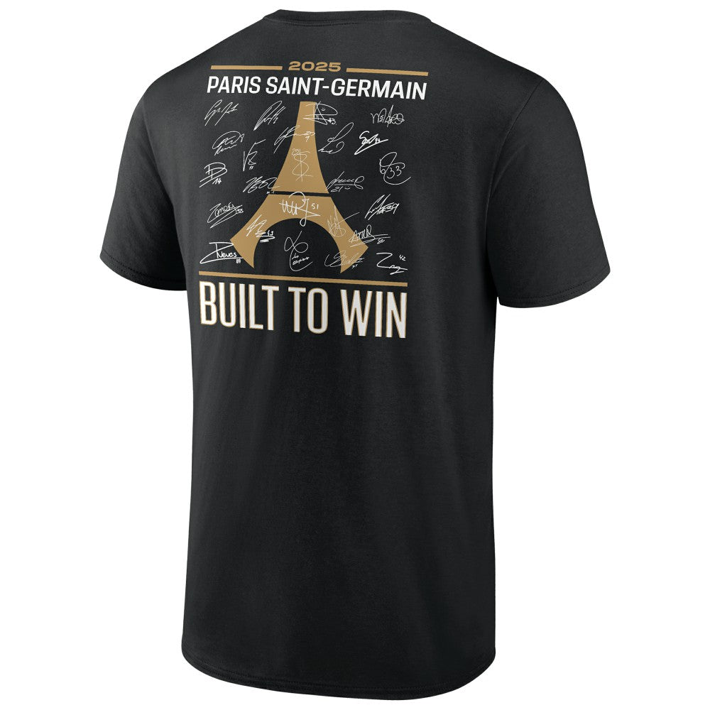 Paris Saint-Germain 2025 Champions League Winners Signature Roster T-Shirt