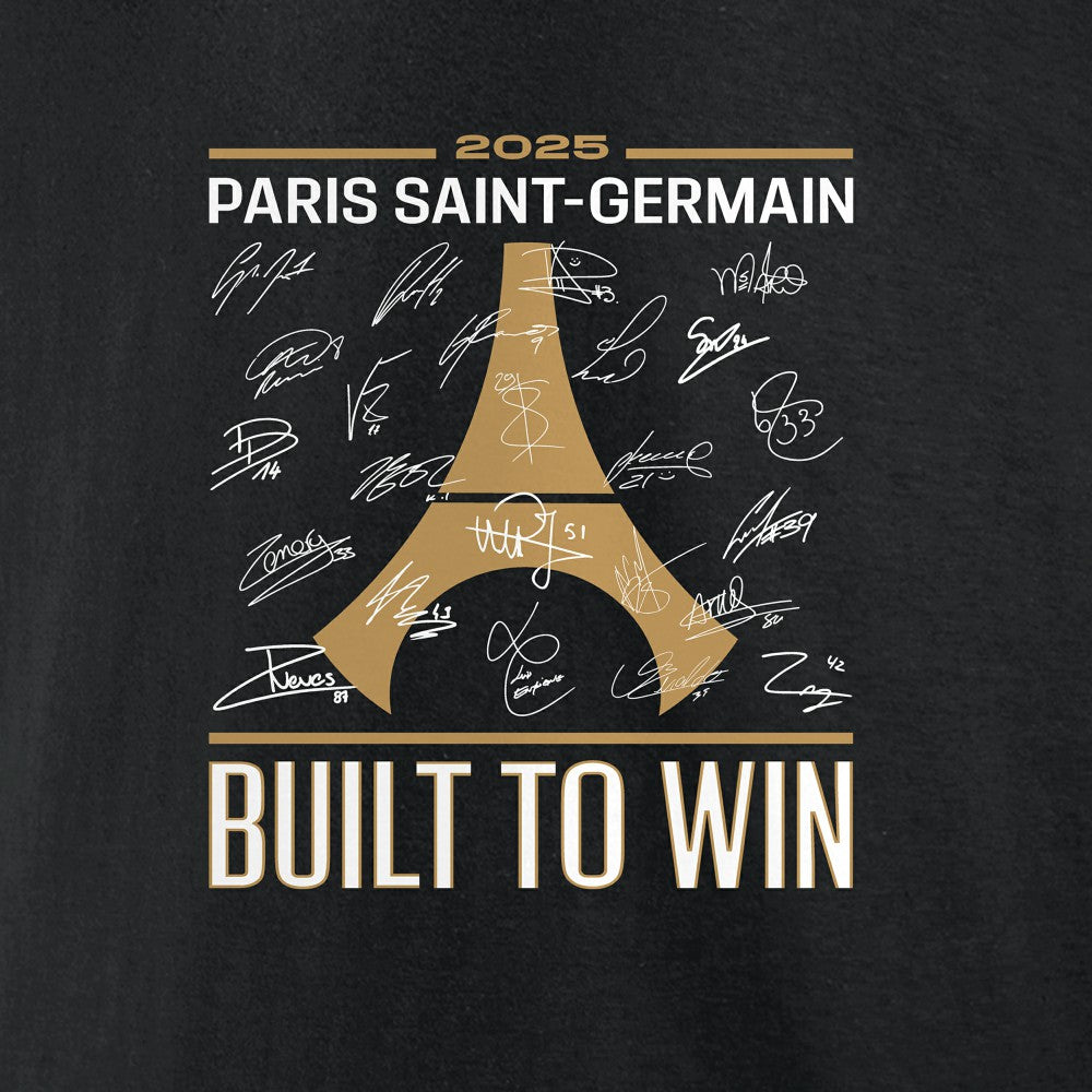 Paris Saint-Germain 2025 Champions League Winners Signature Roster T-Shirt