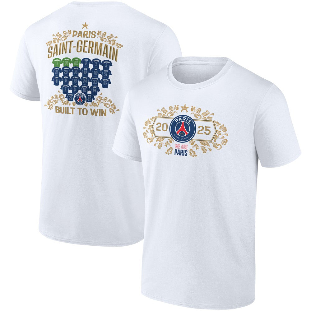 Paris Saint-Germain 2025 Champions League Winners Roster Jersey T-Shirt