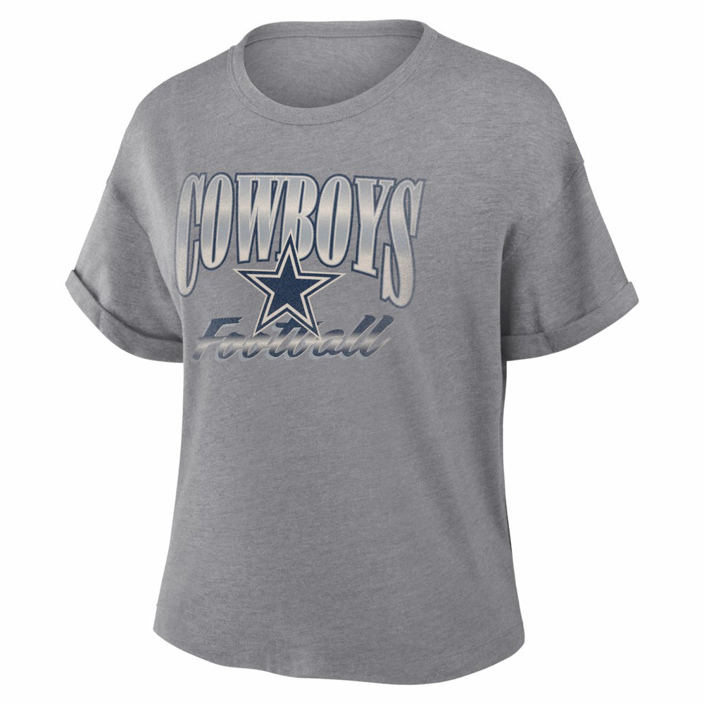 Dallas Cowboys Women's Overplayed Tribute Tri-Blend Boxy T-Shirt | NFL US