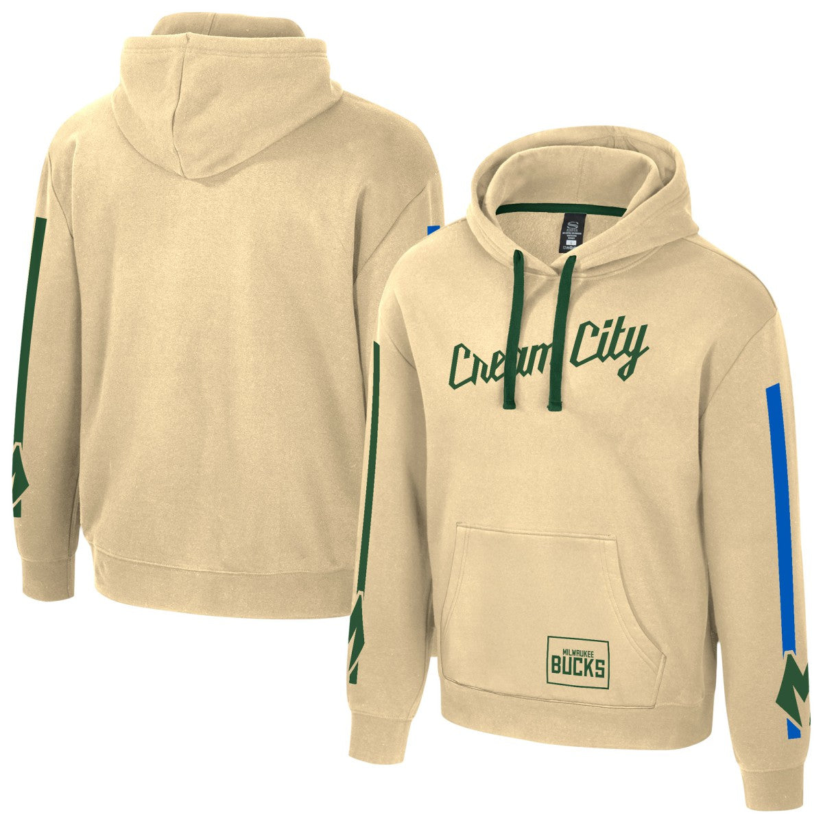 Cream Milwaukee Bucks Stadium Essentials Unisex 2025/26 City Edition City Star Hoodie | NBA