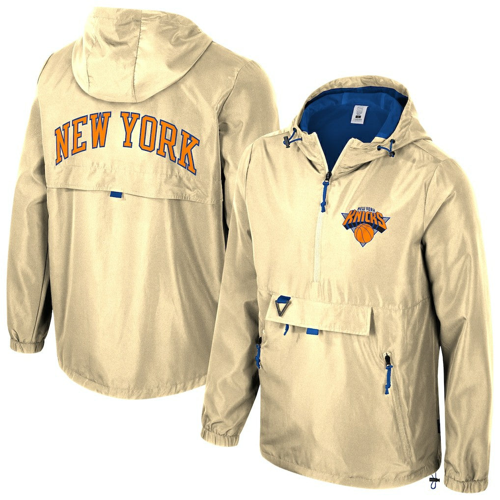 Tan New York Knicks Stadium Essentials Unisex 2025/26 City Edition Compete Quarter-Zip Hoodie Jacket | NBA